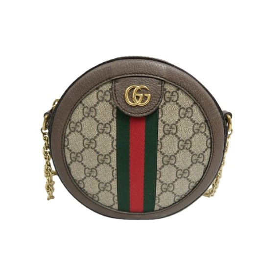 GUCCI GG Supreme Ophidia Shoulder Bag, Brown