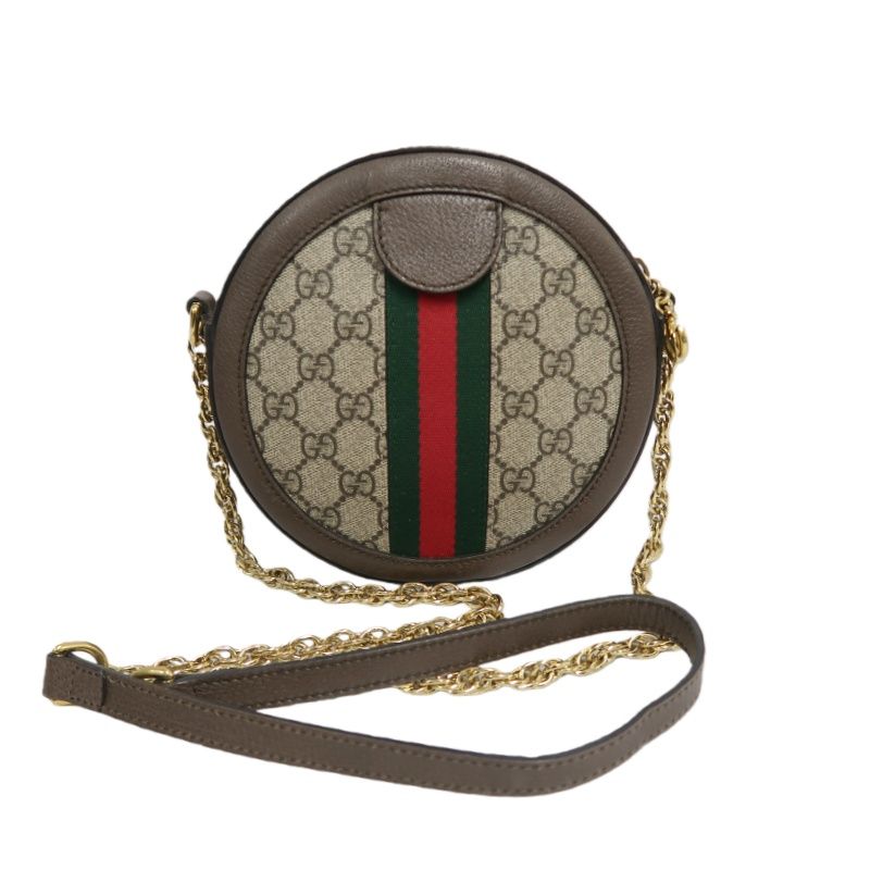 GUCCI GG Supreme Ophidia Shoulder Bag, Brown