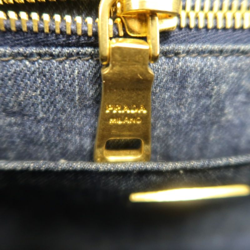 PRADA Blue Denim Canapa Tote Bag (With Guarantee Card & Dust Bag)