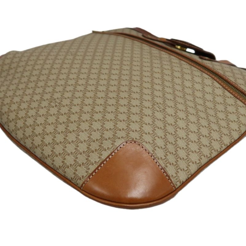 CELINE Brown Beige Macadam Coated Canvas Tote Bag