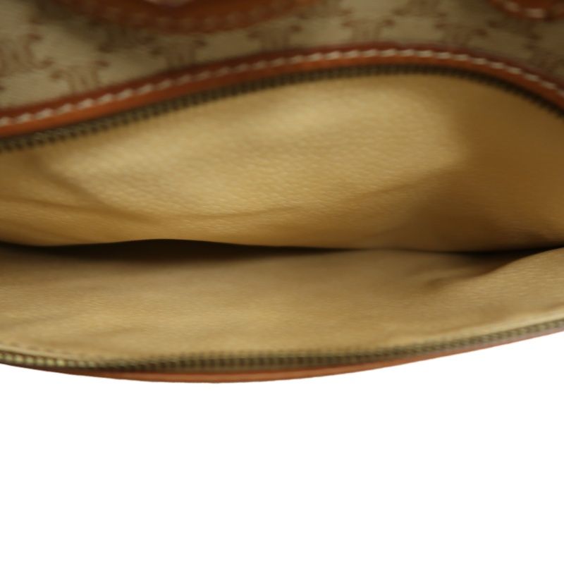 CELINE Brown Beige Macadam Coated Canvas Tote Bag