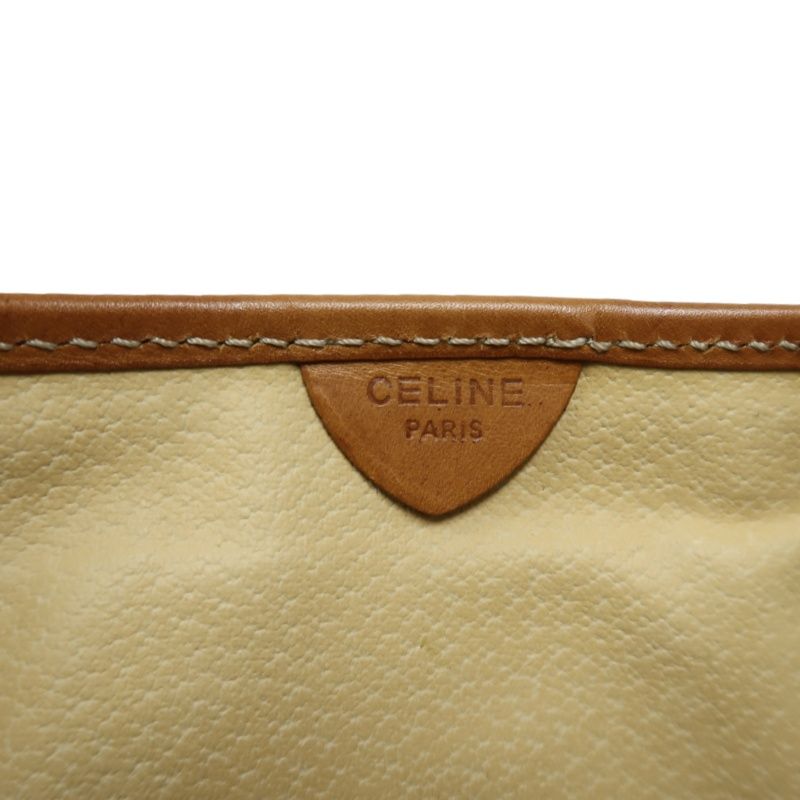 CELINE Brown Beige Macadam Coated Canvas Tote Bag