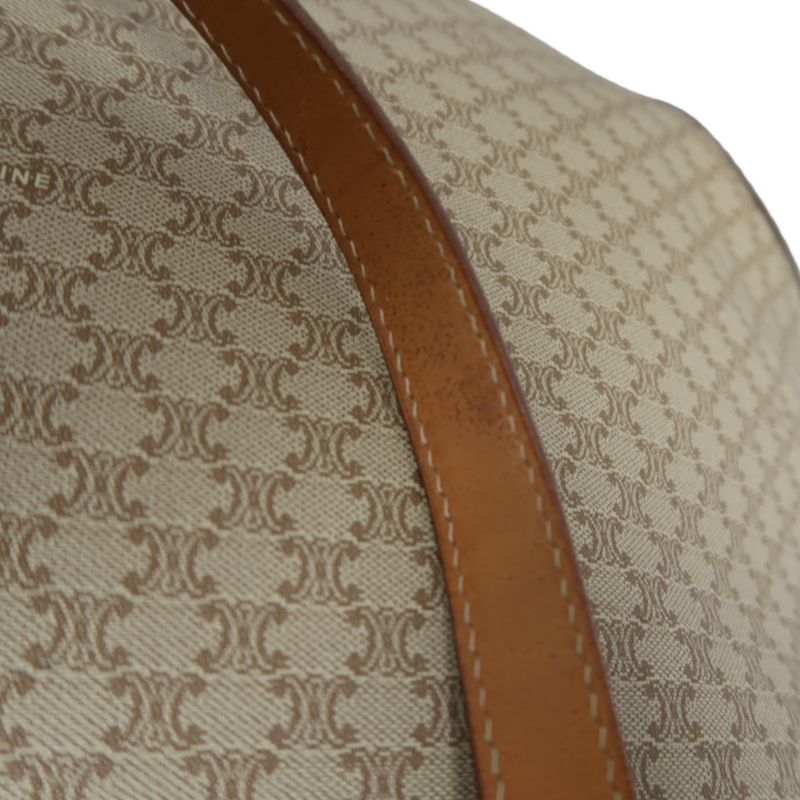 CELINE Brown Beige Macadam Coated Canvas Tote Bag