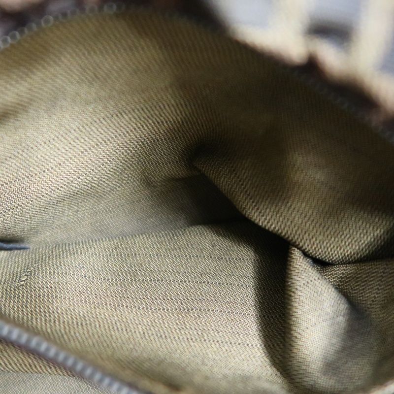 FENDI Brown Zucca Canvas/Leather Handbag
