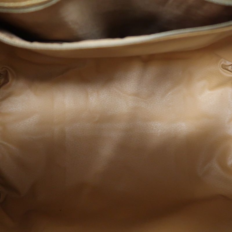 CELINE Macadam Coated Canvas, Mini Boston Handbag, Beige Brown