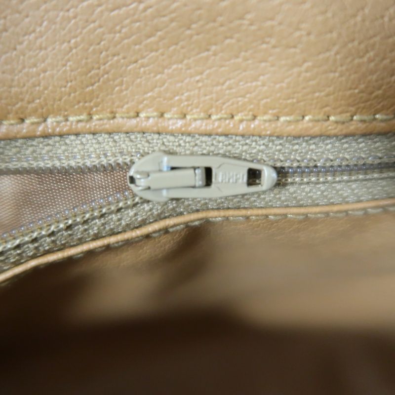 CELINE Macadam Coated Canvas, Mini Boston Handbag, Beige Brown