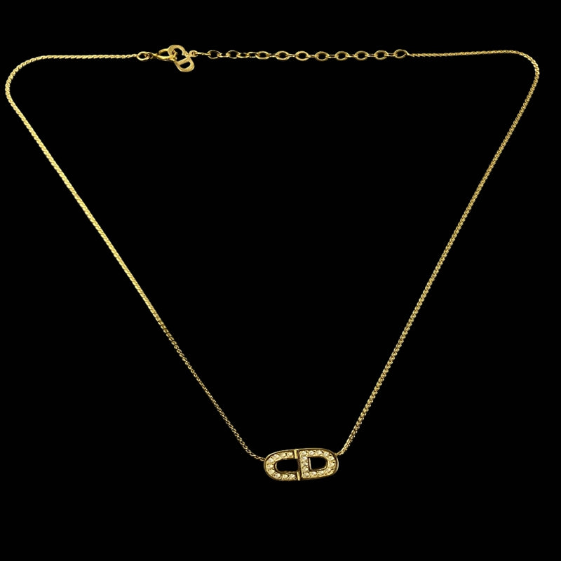 DIOR necklace, gold-tone alloy hardware, CD logo