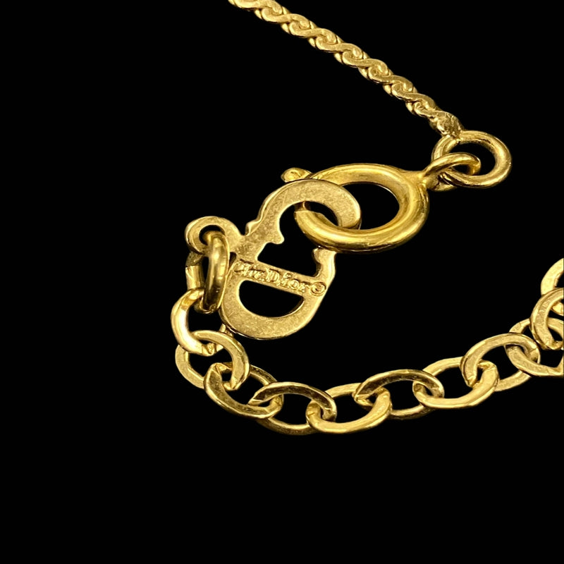 DIOR necklace, gold-tone alloy hardware, CD logo
