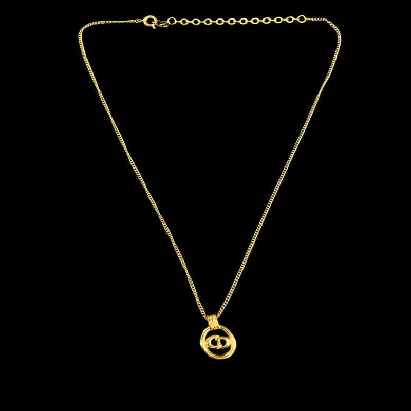 DIOR necklace, gold-tone alloy hardware, CD logo