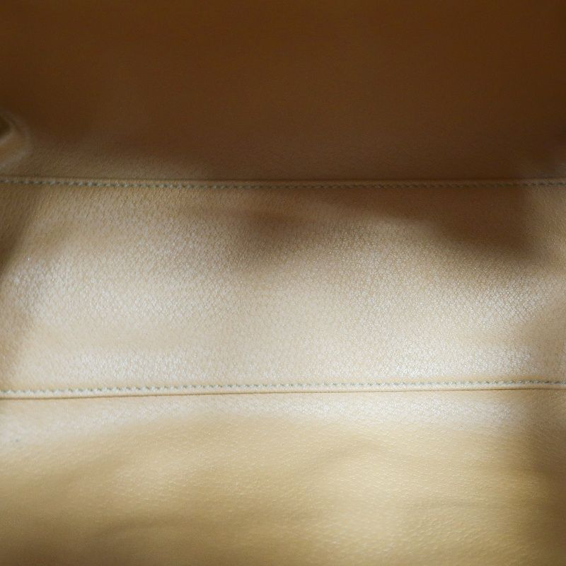 CELINE Macadam Pattern Brown Coated Canvas Mini Boston Handbag