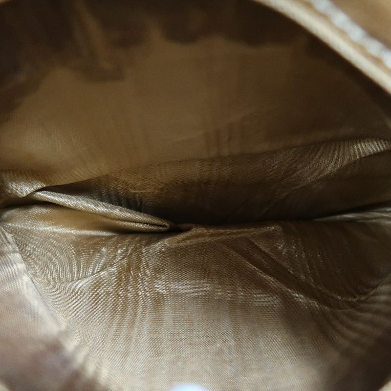 CELINE Macadam Pattern Brown Coated Canvas Mini Boston Handbag