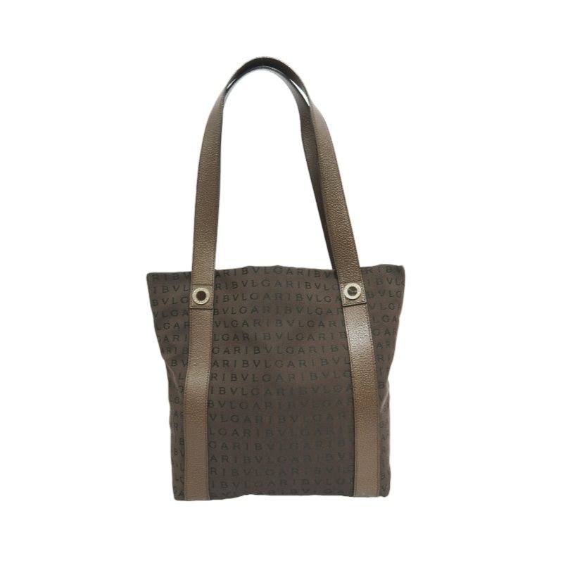 BVLGARI Brown Printed Canvas Tote Bag (With Dust Bag)