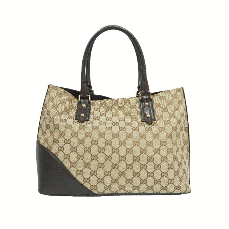 GUCCI GG Canvas Horsebit, Tote & Shoulder Bag, Brown