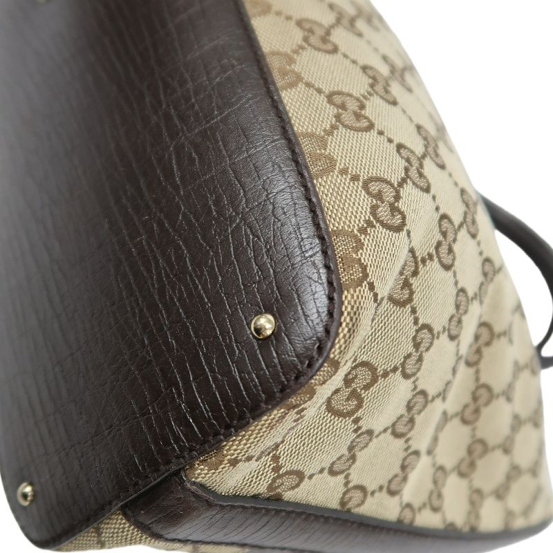 GUCCI GG Canvas Horsebit, Tote & Shoulder Bag, Brown