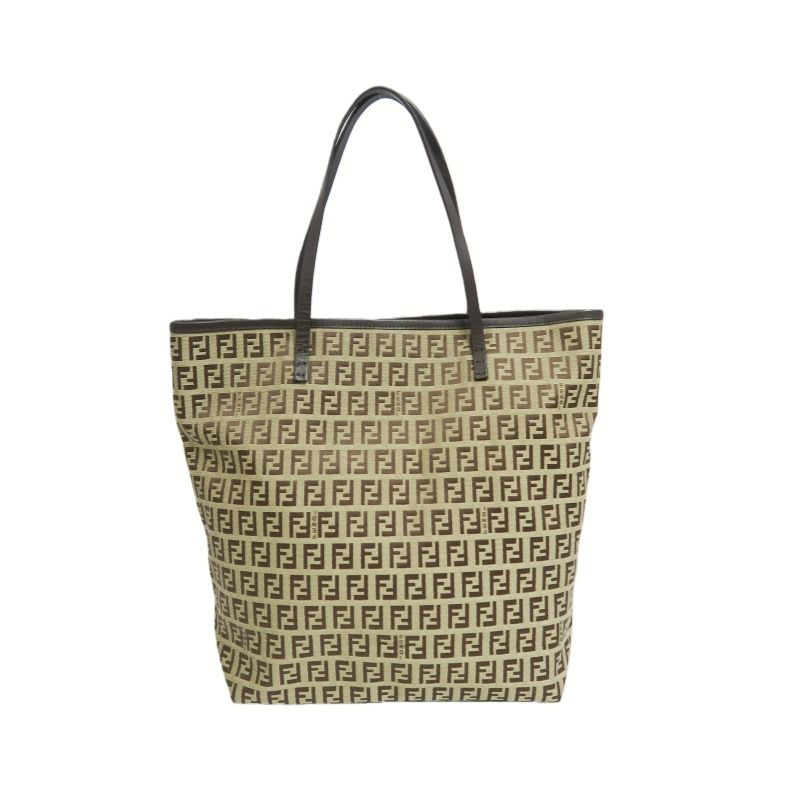 FENDI Zucchino Canvas, Tote & Shoulder Bag, Brown