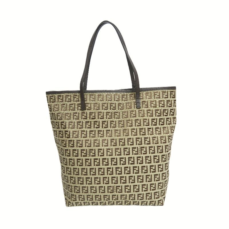 FENDI Zucchino Canvas, Tote & Shoulder Bag, Brown