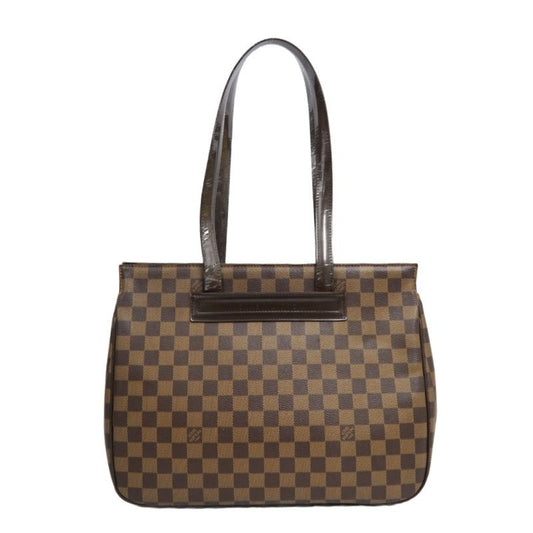 LOUIS VUITTON Damier Pattern Brown Coated Canvas Parioli PM Tote Bag