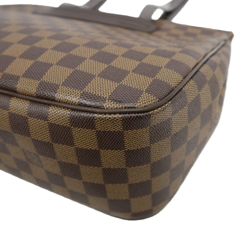 LOUIS VUITTON Damier Pattern Brown Coated Canvas Parioli PM Tote Bag