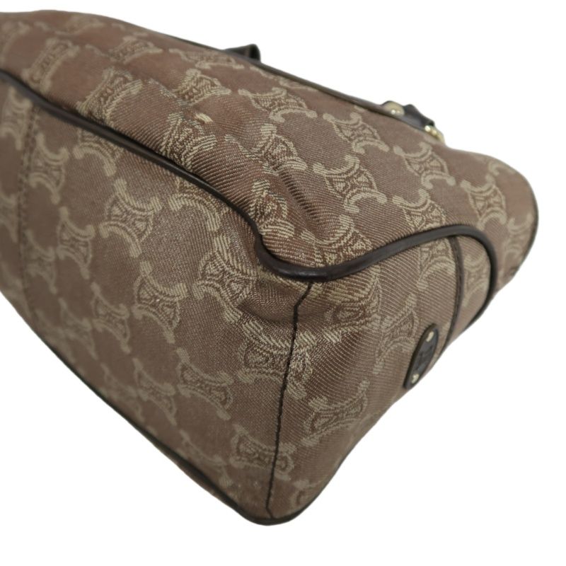 CELINE Brown Macadam Canvas Boogie Handbag