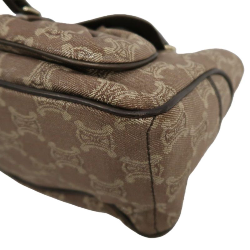 CELINE Brown Macadam Canvas Boogie Handbag