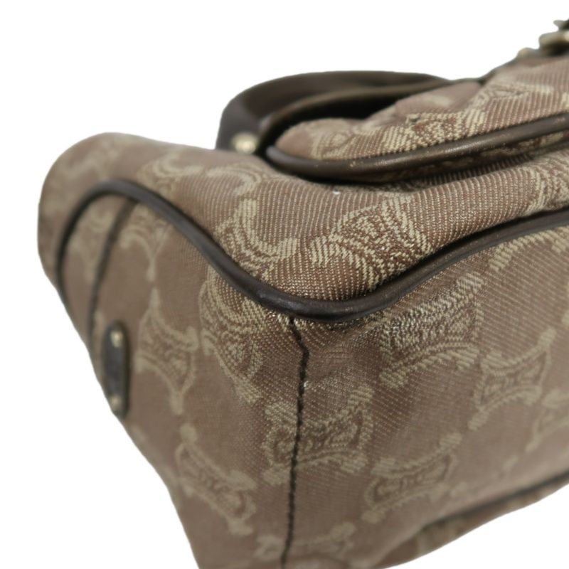 CELINE Brown Macadam Canvas Boogie Handbag