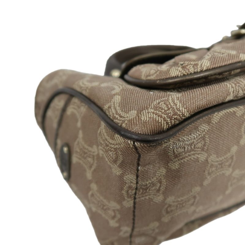 CELINE Brown Macadam Canvas Boogie Handbag