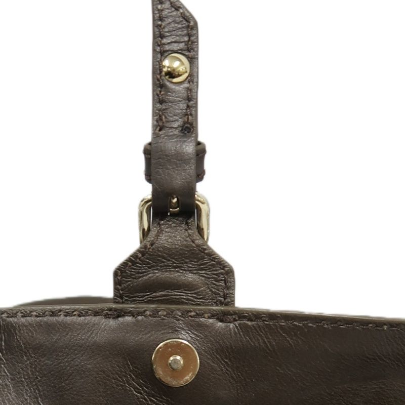 CELINE Brown Macadam Canvas Boogie Handbag