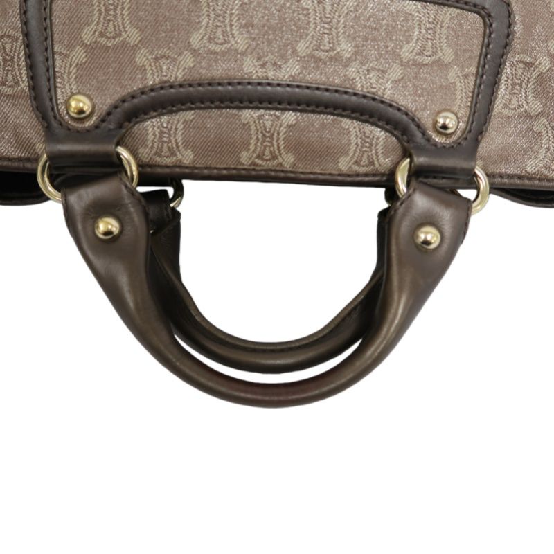 CELINE Brown Macadam Canvas Boogie Handbag