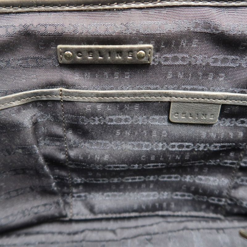 CELINE Brown Macadam Canvas Boogie Handbag