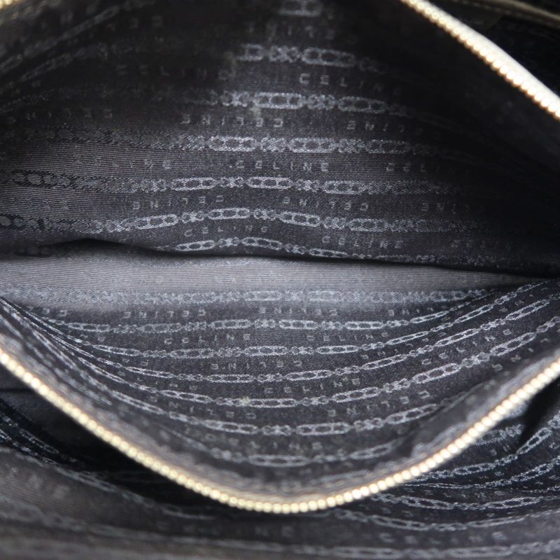 CELINE Brown Macadam Canvas Boogie Handbag