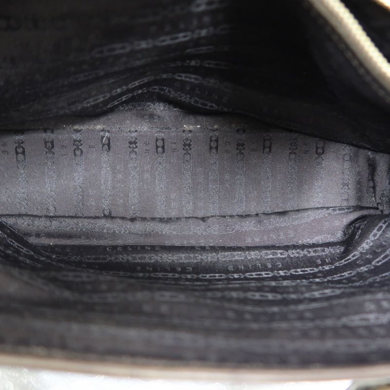 CELINE Brown Macadam Canvas Boogie Handbag