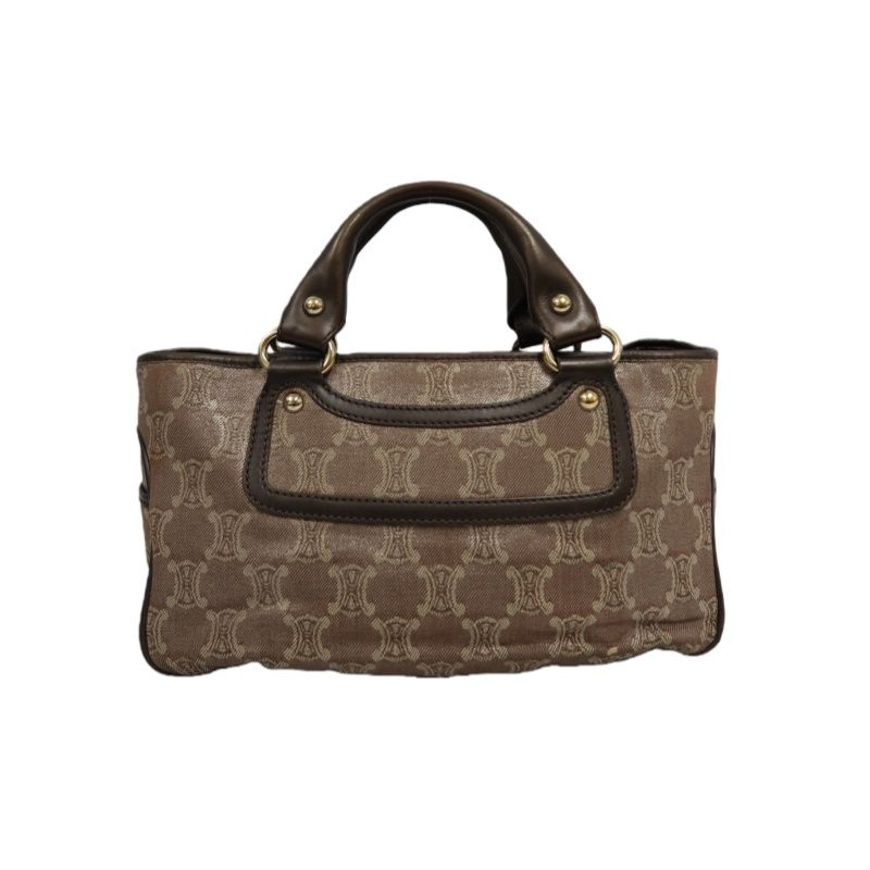 CELINE Brown Macadam Canvas Boogie Handbag