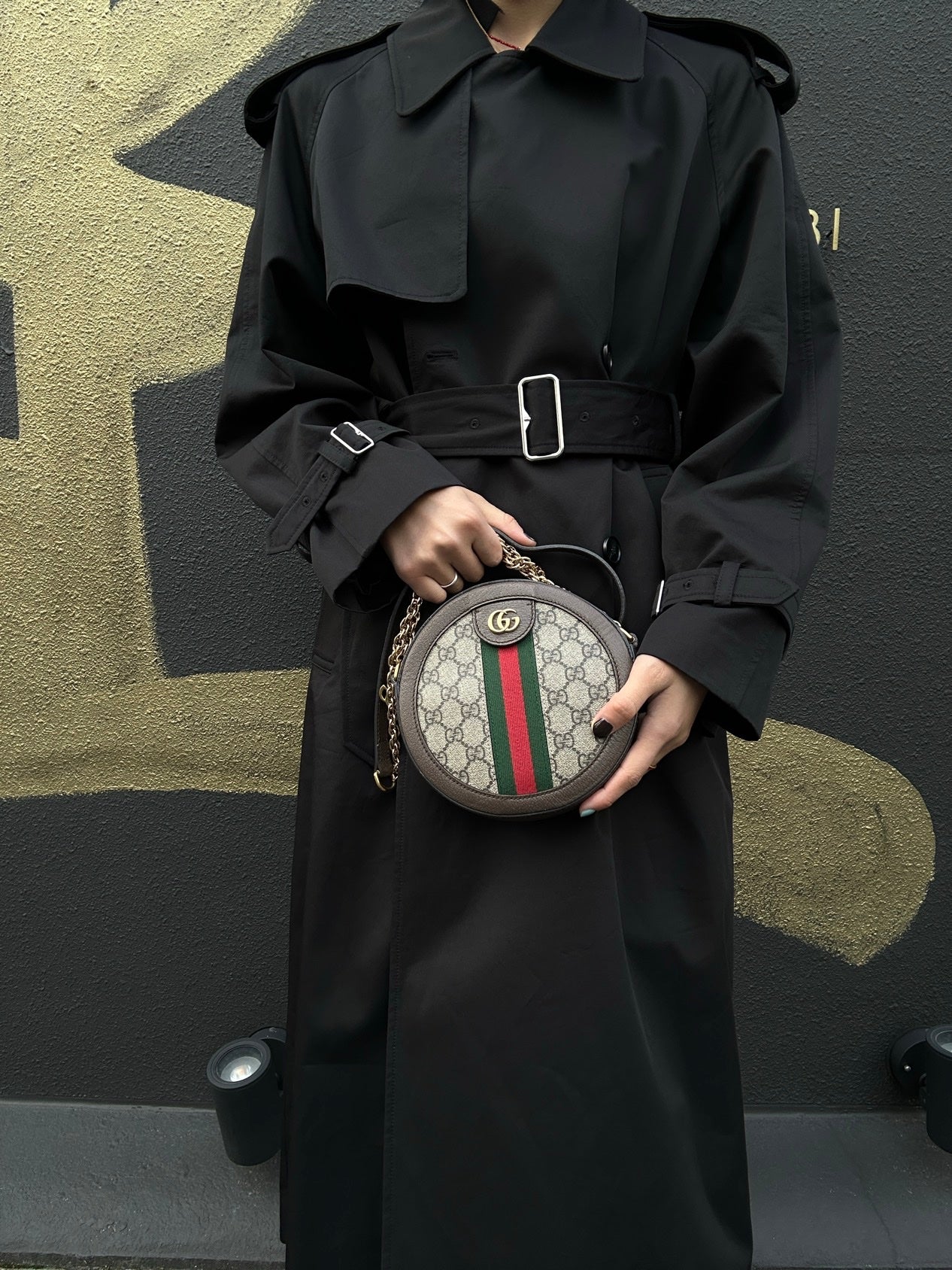 GUCCI GG Supreme Ophidia Shoulder Bag, Brown