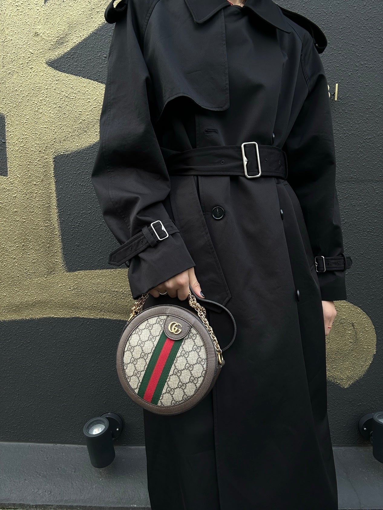 GUCCI GG Supreme Ophidia Shoulder Bag, Brown