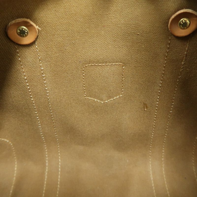 CELINE Macadam Pattern Brown Coated Canvas Mini Boston Handbag