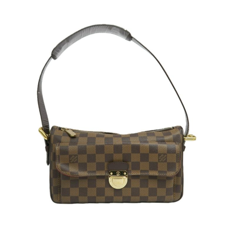 LOUIS VUITTON Damier Ebene Ravello Shoulder Bag (With Dust Bag & Shoulder Strap, Coated Canvas)