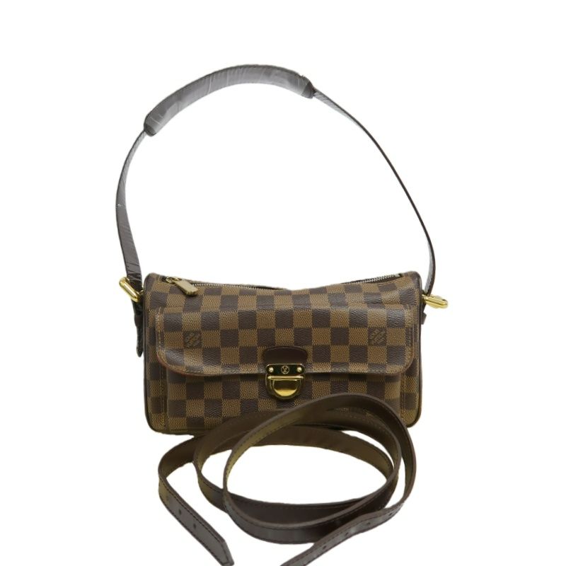 LOUIS VUITTON Damier Ebene Ravello Shoulder Bag (With Dust Bag & Shoulder Strap, Coated Canvas)
