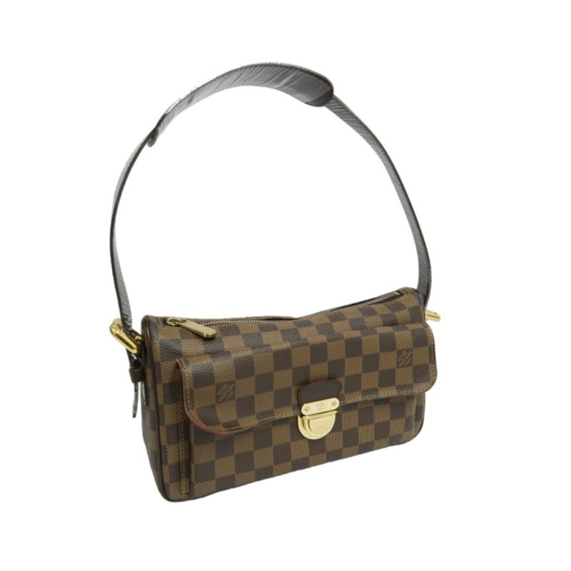 LOUIS VUITTON Damier Ebene Ravello Shoulder Bag (With Dust Bag & Shoulder Strap, Coated Canvas)
