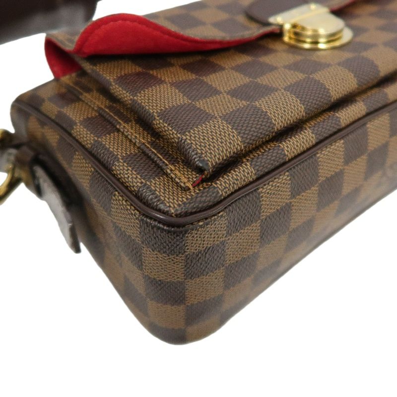 LOUIS VUITTON Damier Ebene Ravello Shoulder Bag (With Dust Bag & Shoulder Strap, Coated Canvas)