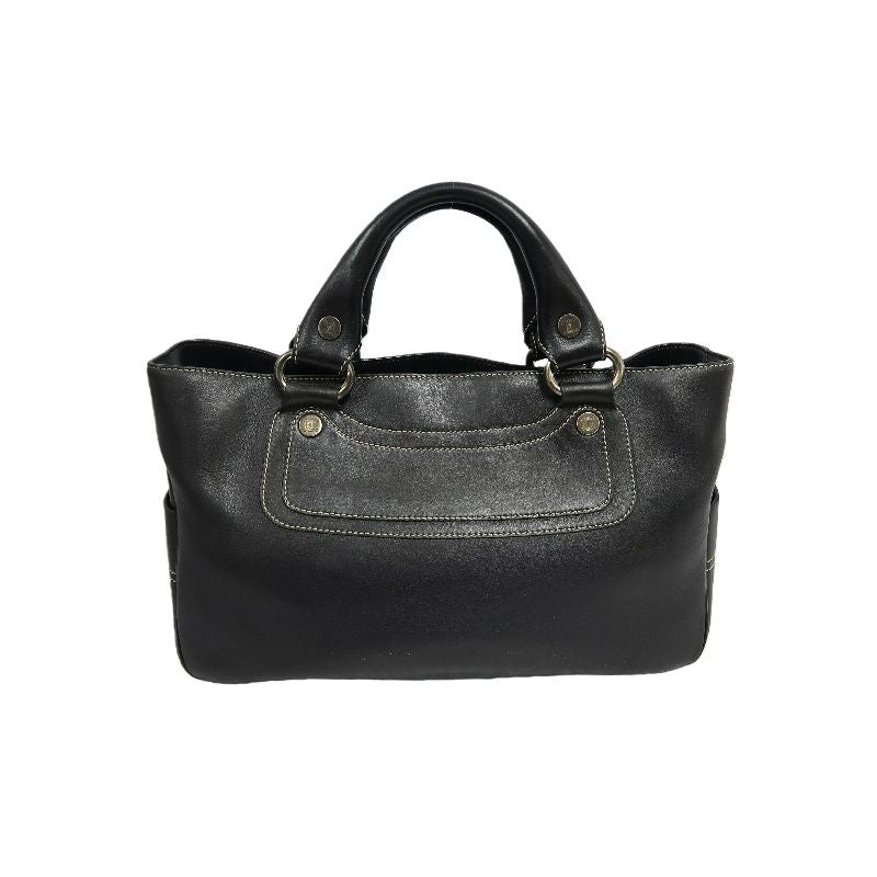 CELINE Triomphe Boogie Bag, Leather, Black