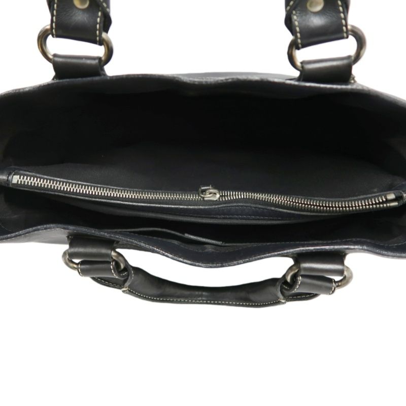 CELINE Triomphe Boogie Bag, Leather, Black