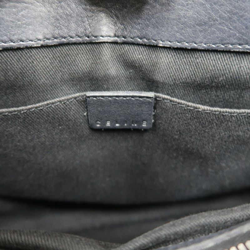 CELINE Triomphe Boogie Bag, Leather, Black