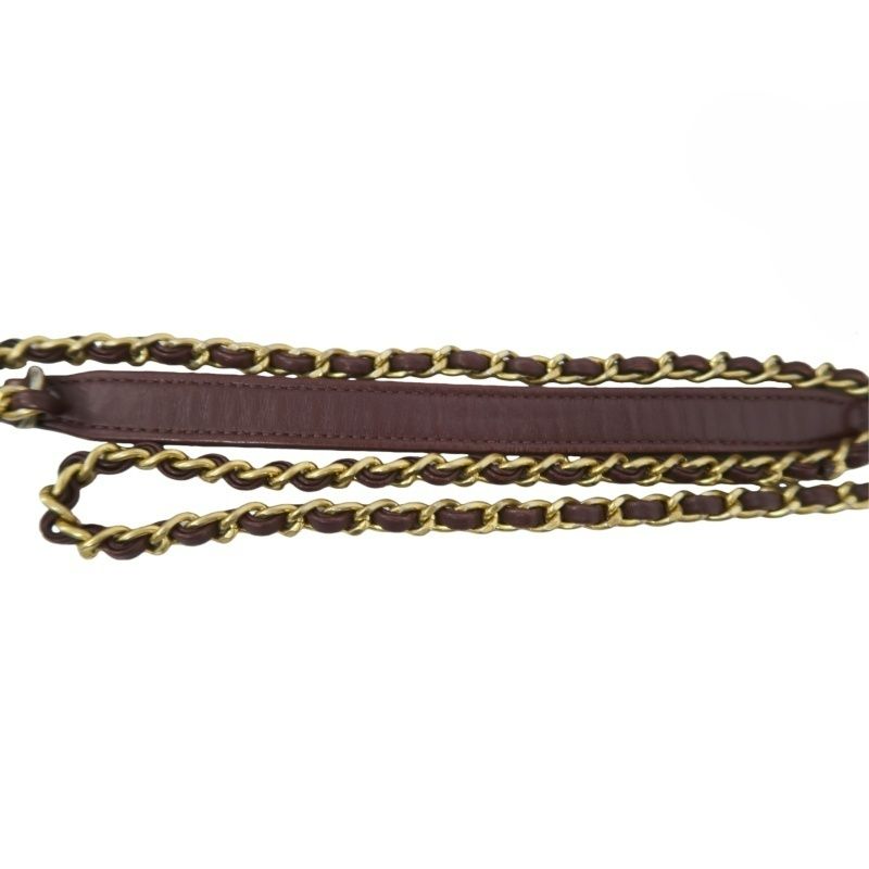 CHANEL CC Filigree Matelassé Hand & Shoulder Bag, Caviar Skin, Bordeaux, Gold Hardware