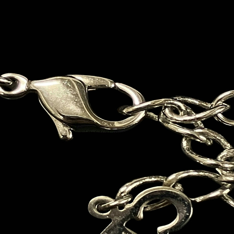 DIOR necklace, silver-tone alloy hardware, logo design