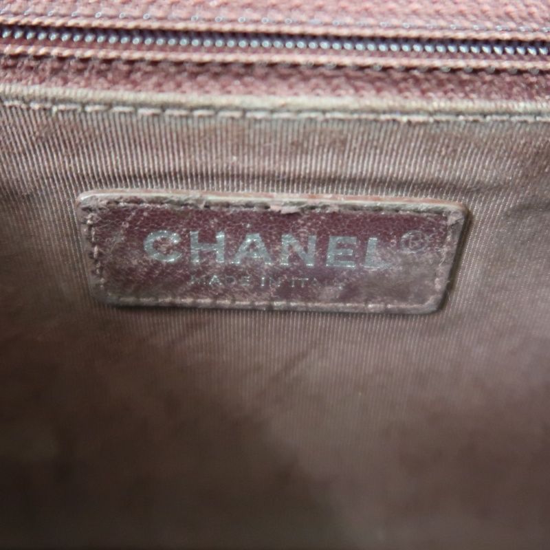 CHANEL Matelassé Flap Shoulder Bag, Lambskin, Navy, Silver Hardware