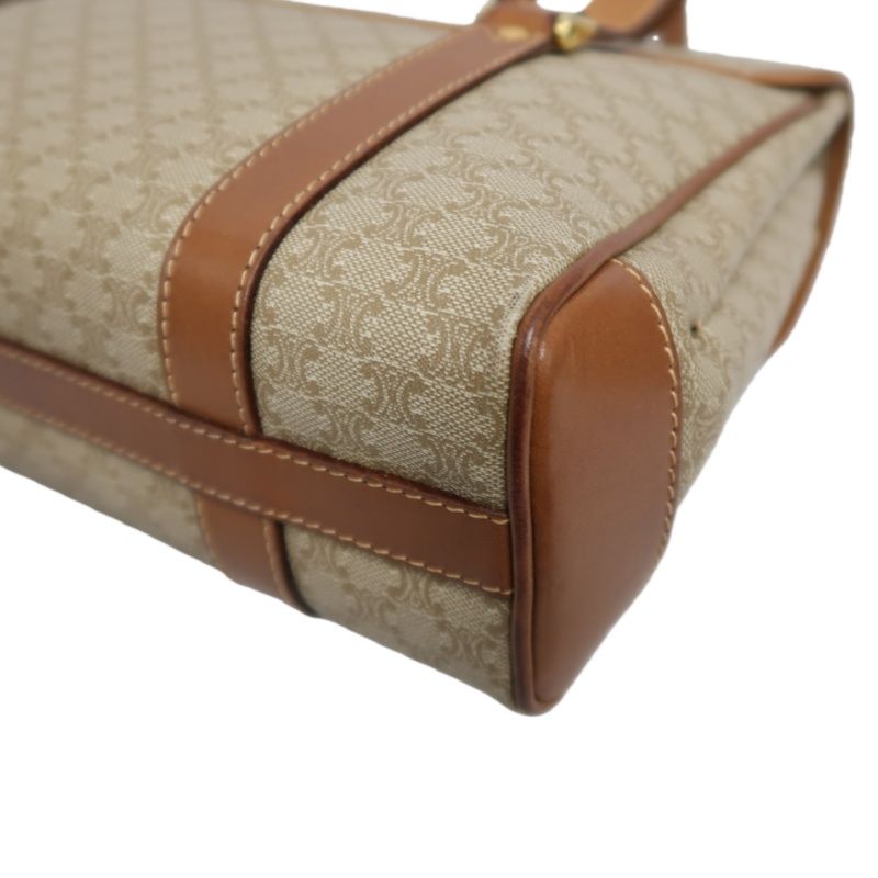 CELINE Brown Macadam Coated Canvas Shoulder Handbag