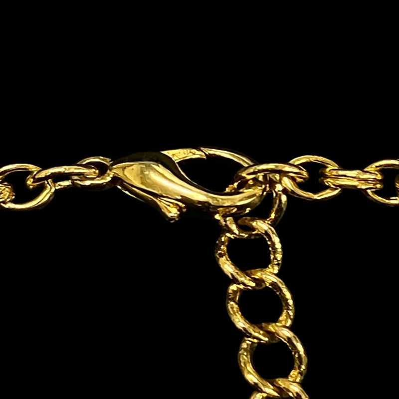 DIOR necklace, gold-plated gold-tone alloy hardware, with rhinestones
