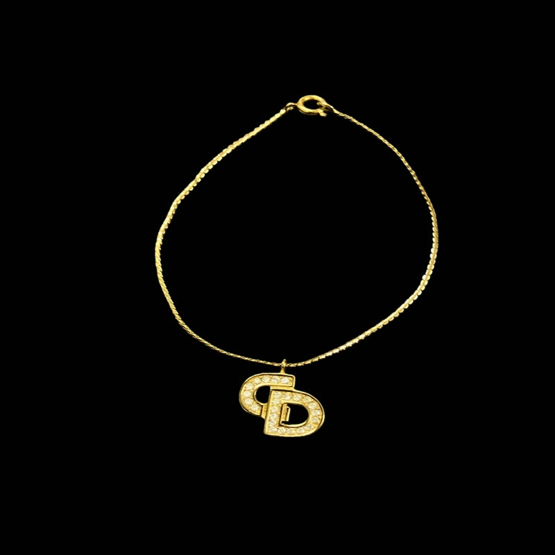 DIOR bracelet, gold-tone alloy hardware, CD logo