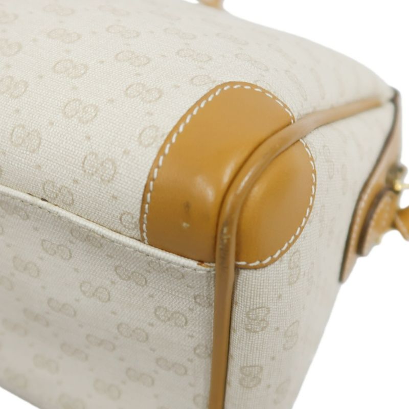 GUCCI White Beige Crossbody Bag (Coated Canvas)