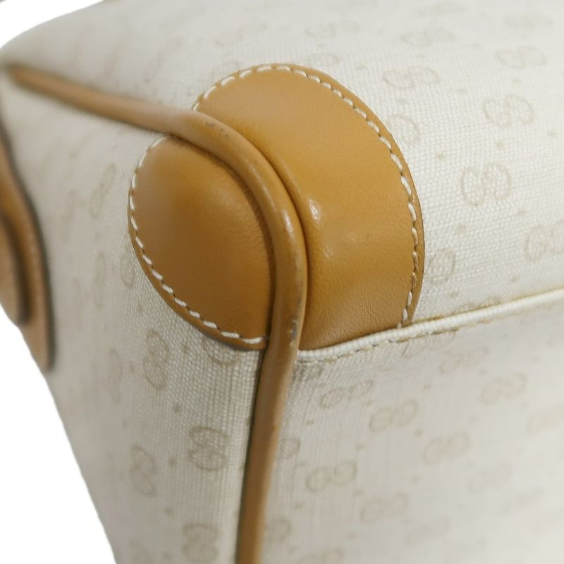 GUCCI White Beige Crossbody Bag (Coated Canvas)